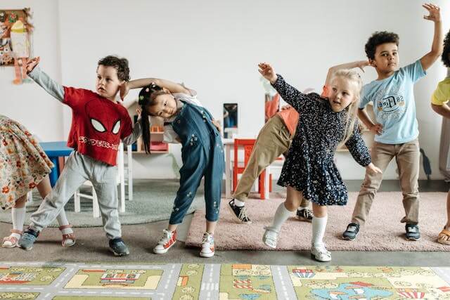 kids playing and learning