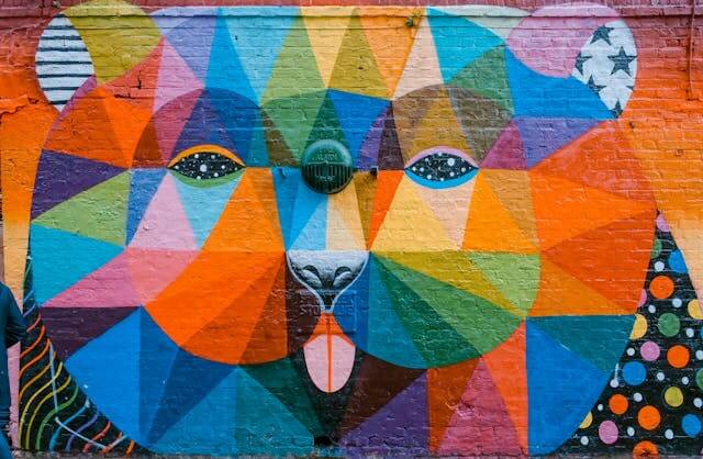 creative colorful animal art