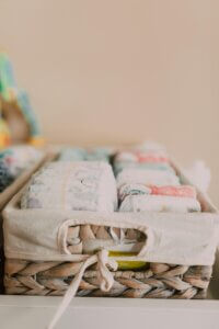 organizing diapers