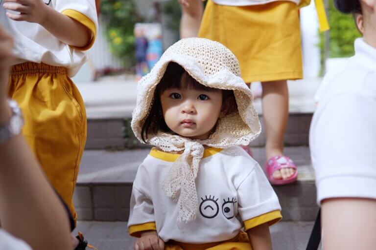 Adorable toddler starting preschool